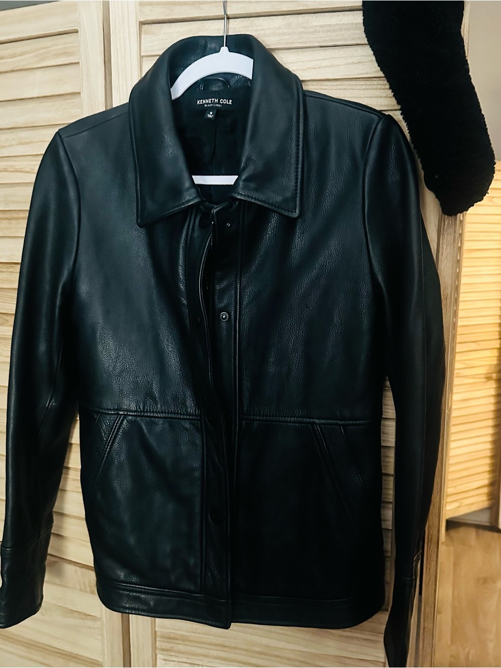 Kenneth Cole Black Leather Jacket